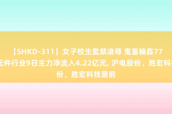 【SHKD-311】女子校生監禁凌辱 鬼畜輪姦77 电子元件行业9日主力净流入4.22亿元, 沪电股份、胜宏科技居前