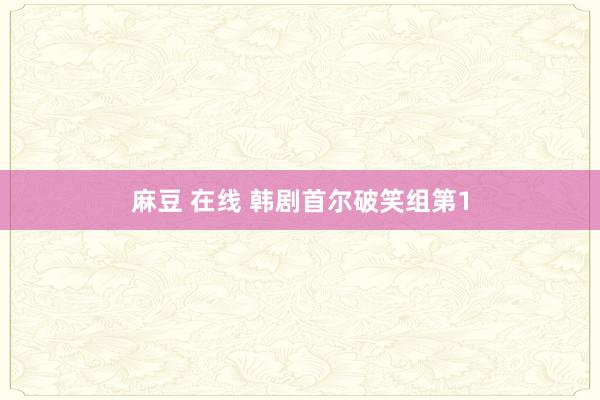 麻豆 在线 韩剧首尔破笑组第1