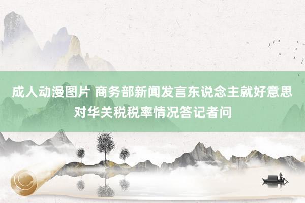 成人动漫图片 商务部新闻发言东说念主就好意思对华关税税率情况答记者问
