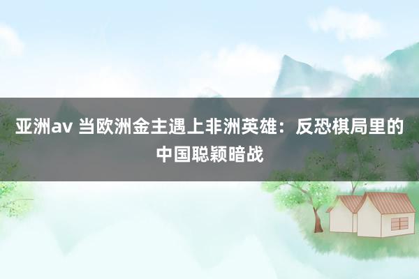 亚洲av 当欧洲金主遇上非洲英雄：反恐棋局里的中国聪颖暗战