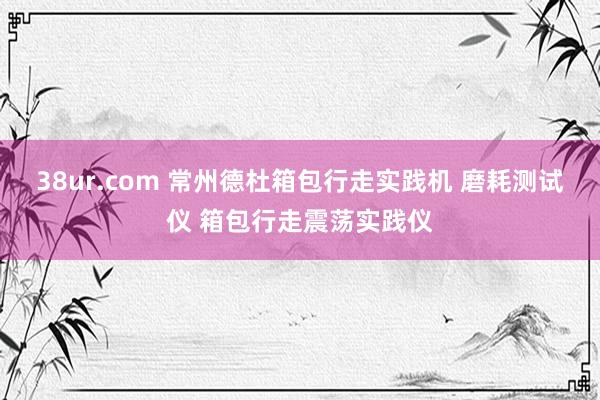 38ur.com 常州德杜箱包行走实践机 磨耗测试仪 箱包行走震荡实践仪
