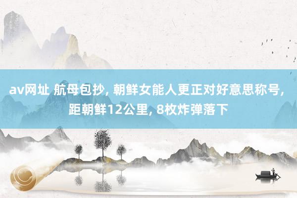 av网址 航母包抄, 朝鲜女能人更正对好意思称号, 距朝鲜12公里, 8枚炸弹落下