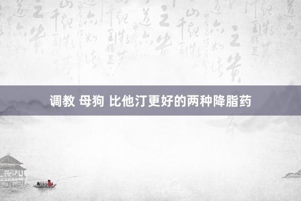 调教 母狗 比他汀更好的两种降脂药